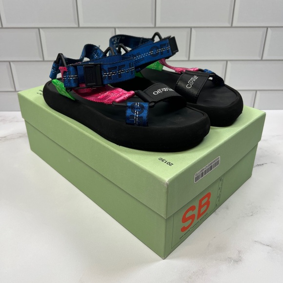 Offwhite Off White Micro Trek Strap Logo Sandals Sandal Slippers
